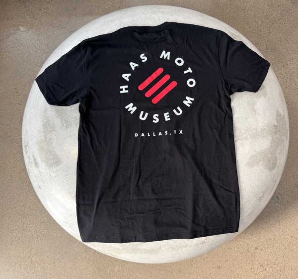 Black T shirt - HMM Circle Design - Dallas, Texas