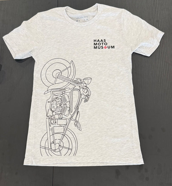 Limited Edition Ash Grey Vertical Motorcycle T-Shirt