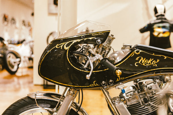 Neko by Cherry's Company in the Haas Moto Museum. 